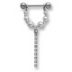 Artificial Pearl Chain with 925 Silver Chain