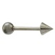 Barbell 4 mm16GA 3/8 with Spike Surgical Steel