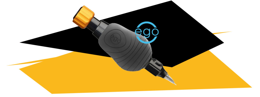 EGO - ergonomische handgrepen - Comfortabel tatoeëren met het ergonomische EGO handvat 
