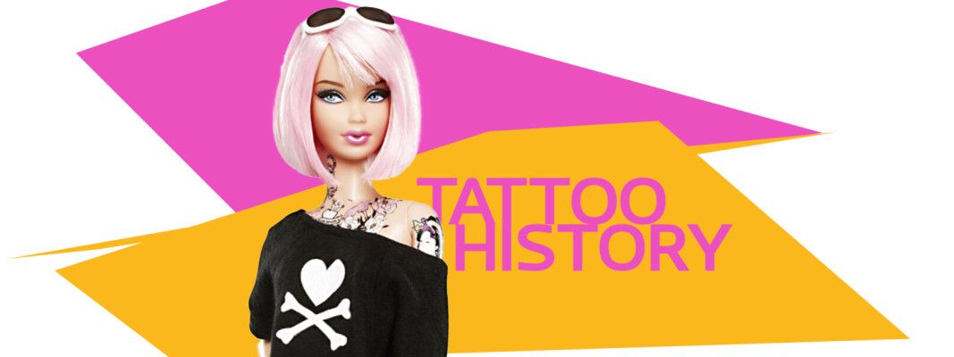 Tattoo history part 2: Children\'s toys in the tattoo sector - Tattoo history; Barbie and stick-on tattoos