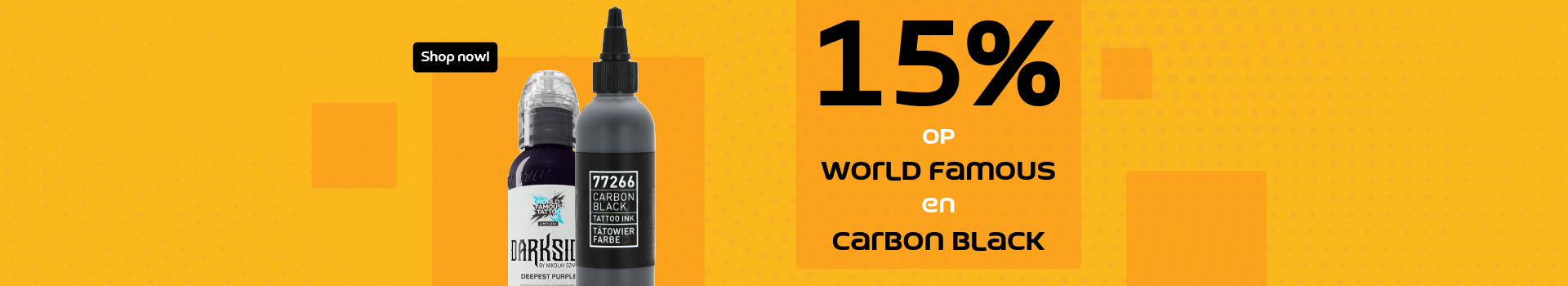 Bespaar nu bij aankoop van Worldfamous Ink of Carbon Black Ink