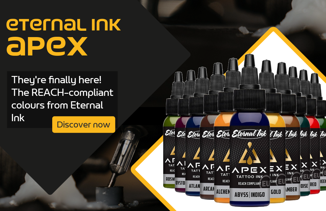 Finally here! Order the new REACH-compliant Apex colour range from Eternal Ink now.