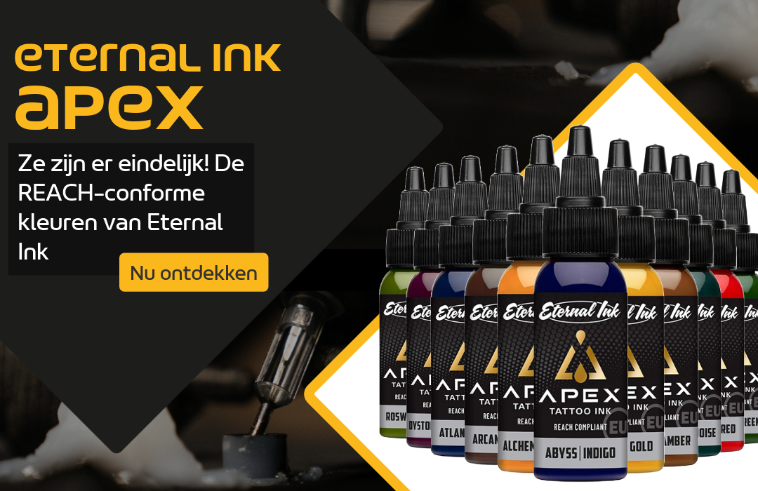 Eindelijk hier! Bestel nu de nieuwe REACH-conforme APEX kleurenreeks van Eternal Ink.
