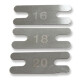 Machineachterveren - Roestvrij staal nr. 16 - 0,4 mm dik x 13 mm x 34 mm