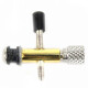 Front contact ferrule - Stainless steel gold plated - with silver contact screw