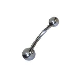 Banana - Basic titanium -  Titanium ball - 1,6 mm x 10 mm...