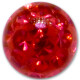 Threaded ball - Basic Titan with rhinestone - M1,2 mm x 3 mm - LSI Light Red - 5 Pcs/Pack