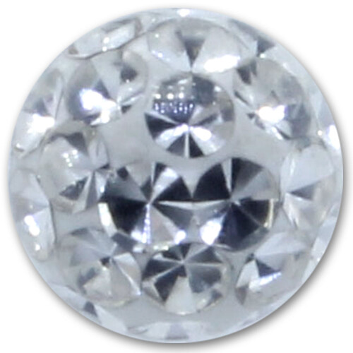 Lip frenulum BCR - Basic Titan - Jewelled disc with rhinestone 1,2 mm  x 8 mm - CZ white - 3 Pcs/Pack