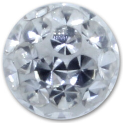 Lip frenulum BCR - Basic Titan - Jewelled disc with rhinestone - 1,2 mm x 9 mm - CZ white - 3 Pcs/Pack