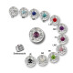 Jewelled disc - Basic Titan - Multicolored with Swarowski crystal - CZ white - 5 Pcs/Pack
