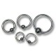 BCR - 316 L stainless steel - With ball - 1,2 mm x 9 mm - 10 Pcs/Pack
