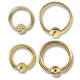 BCR - Gold Line 316 L verguld - 1 µm - 4 mm kogel - 1,2 mm x 8 mm - 10 stuks/verpakking
