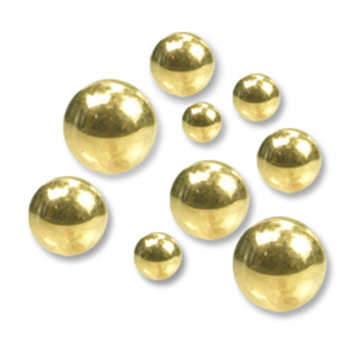 Threaded balls - Gold Line  316 L gold plated - 1 µm - 1,2 mm x 2,5 mm - 5 Pcs/Pack