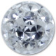 Swarovski Crystal ball - 1,6 mm x 6 mm - CZ white - 5 Pcs/Pack