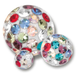 Swarovski Crystal ball - Multicolored - 1,2 mm x 3 mm - 5...
