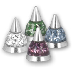 Swarovski Crystal spike - 1,2 mm x 5 mm x 6 mm - CZ white - 3 Pcs/Pack