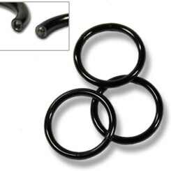 Smooth-Segment-Ring - Black Steel 316 L - 1,2 mm x 8 mm -...