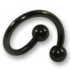 Spiral - Black Steel 316 L - With ball 1,2 mm x 10 mm - 4 Pcs/Pack