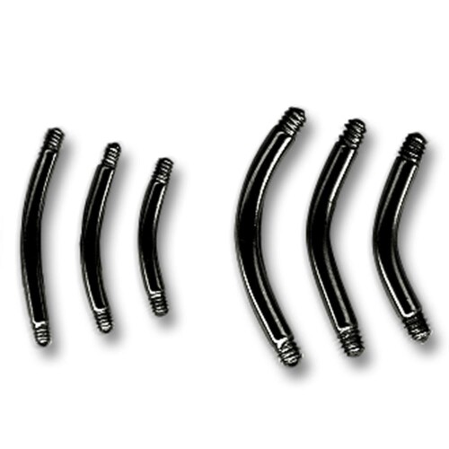 Banana - Black Steel 316 L - Without ball - 1,2 mm x 12...