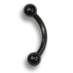 Banana - Black Steel 316 L - Augenbraue - 1,2 mm x 8 mm x...