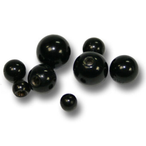 Threaded ball - Black Steel 316 L - 1,6 mm x 4 mm - 10 Pcs/Pack