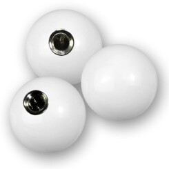 Threaded ball - White Steel 316 L 1,2 mm x 2,5 mm - 10...