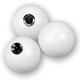 Threaded ball - White Steel 316 L 1,2 mm x 2,5 mm - 10 Pcs/Pack