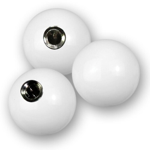 Threaded ball - White Steel 316 L - 1,2 mm x 4 mm - 10 Pcs/Pack