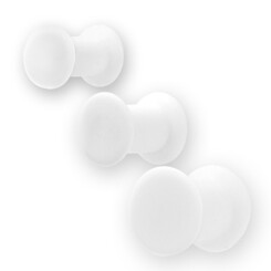 Silicone plugs - 12 mm - White