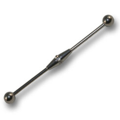 Industrial Barbell - Mit Swarovski Kristall besetztem...