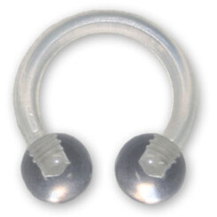 Circular barbell - Bioplast - Horseshoe - 1,6 mm x 10 mm...