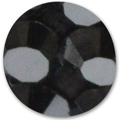 Bioplast Push Stud - Titan Design 2 mit Swarovski Crystal ca. 3,7 mm JE Schwarz - 5 Stück/Pack