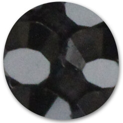 Bioplast Push Stud - Titanium Design 2 met Swarovski Kristal ca. 4,7 mm JE Zwart - 5 stuks/verpakking