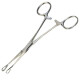 Piercing forceps - small - closed - knurled