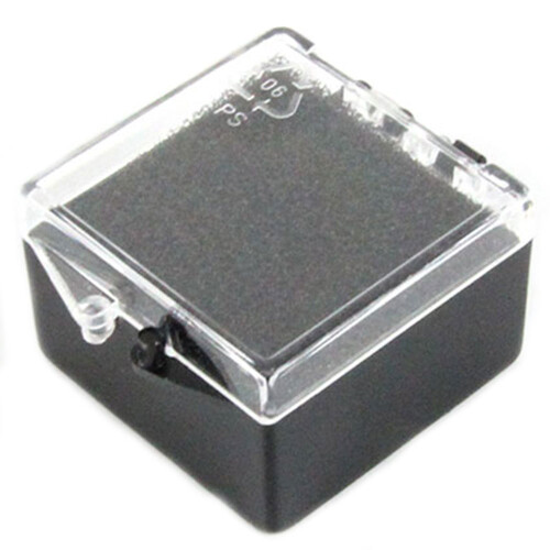 Schmuckdose  Glasklarer Kugel-Schanierdeckel mit schwarzem Schaumstoffeinsatz 28 mm x 27 mm x 17 mm