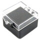 Juwelendoosje Helder Glas Ball Shank Deksel met Zwart Foam Inzetstuk 29 mm x 27 mm x 20 mm