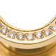 Flesh Tunnel - Threaded tunnel with crystals - Gold Line 316 L gold plated - 1 µm - 4 mm