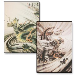 Chinese traditional ink Paintings of Dragons
