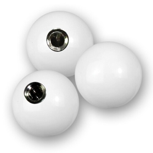 Emaille Aufsatz - Kugel Weiß - 1,2 mm x 4 mm - 5 Stück/Pack