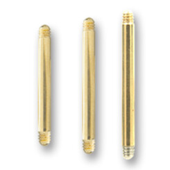 Barbell - Gold Line 316 L verguld - 1 µm - Zonder...