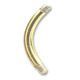 Banana - Gold Line 316 L vergoldet - 1 µm - 1,2 mm x 6 mm - 5 Stück/Pack
