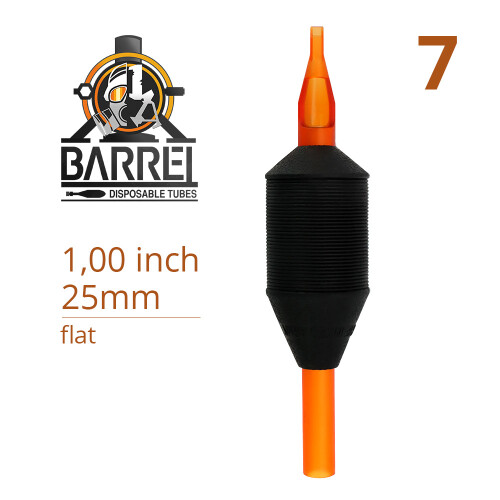 THE INKED ARMY - BARREL - Disposable Tattoo Grip - Ø 25 mm - Flat Tip 7