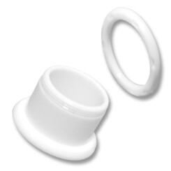 Spare rings for UV-acrylic flesh tunnels - 10 mm white