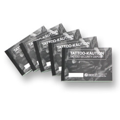 THE INKED ARMY - Deposit booklet - Tattoo or Piercingstudio - German/English - 5 Pieces/Pack