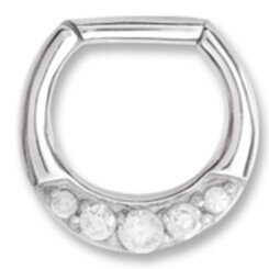 Septum clip ring - 316 stainless steel - 1,6 mm x 8 mm -...