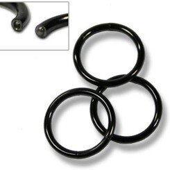 Smooth-Segment-Ring - Black Steel 316 L - 1,6 mm x 8 mm -...