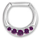 Septum clip ring - 316 stainless steel - 1,6 mm x 6 mm - AM purple - 2 Pcs/Pack