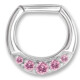 Septum clip ring - 316 stainless steel - 1,6 mm x 8 mm - PI pink - 2 Pcs/Pack