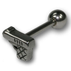Barbell with threaded accessory for the tounge - 316 L...