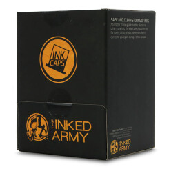 THE INKED ARMY - Farbkappen - Breiter Fußrand - Orange - Ø 11 mm - 1000 Stück/Pack